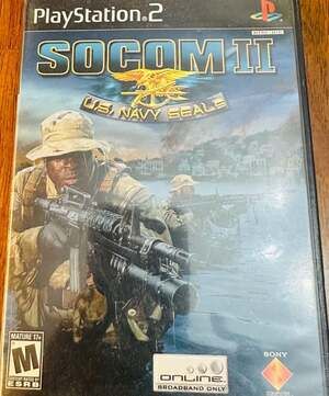 SOCOM II: U.S. Navy SEALs (PlayStation 2, 2003) CIB with Manual